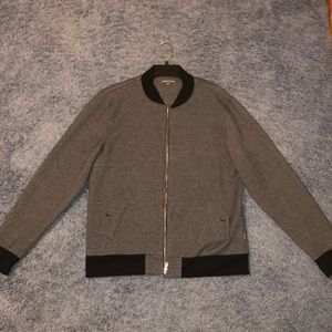Threads 4 Thought - gray bomber sweater.